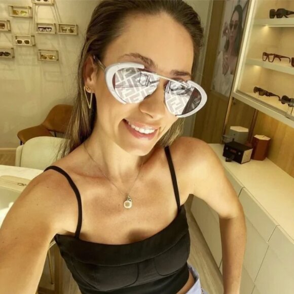 NEW FENDI SUNGLASSES, UNISEX GRAY EYEWEAR FENDI - Picture 2 of 5